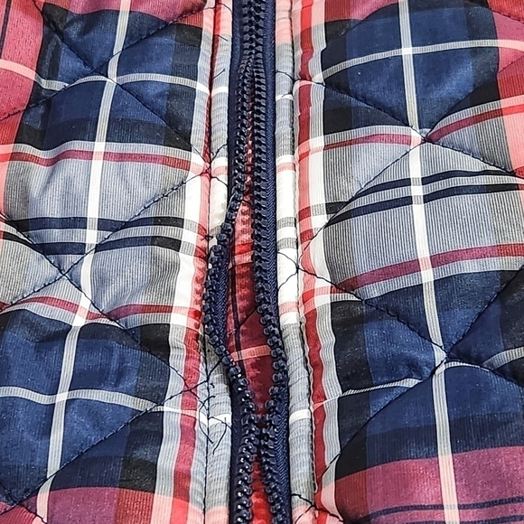 Nwt Humane Society Navy Blue and Red Plaid Quilted Pet Jacket size XL - Picture 10 of 10